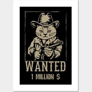 Wanted Dead Or Alive Cat Posters and Art